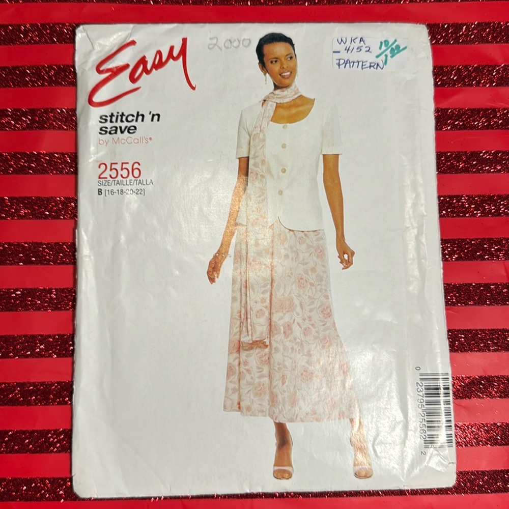 Mccalls easy stitch and save pattern